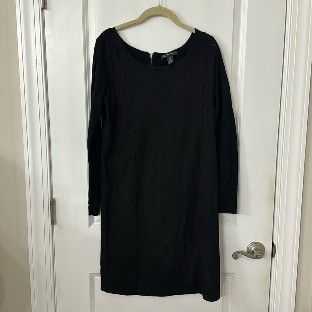 Black dress, with lace up detail